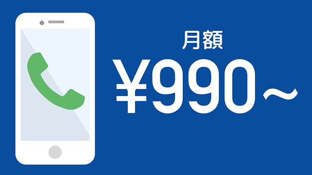 1GB未満なら990円から利用可能