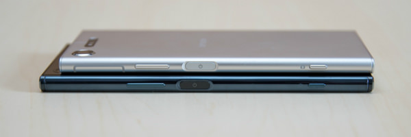 側面のデザイン(上がXZ1、下がXZ Premium)