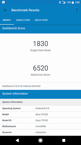 Xperia ベンチマークスコアを比較