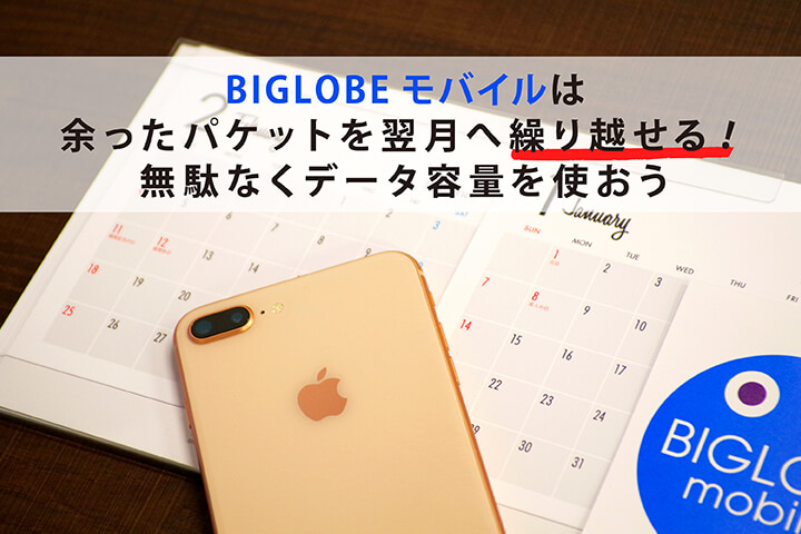 BIGLOBEモバイルは余ったパケットを翌月へ繰り越せる!無駄なくデータ容量を使おう