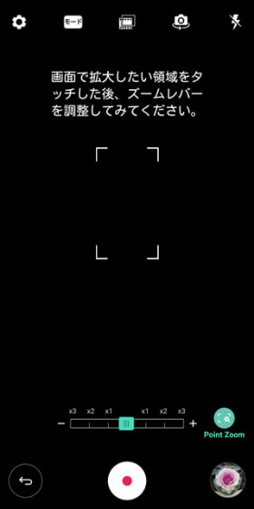 Point Zoomで好きなところをズームアップ