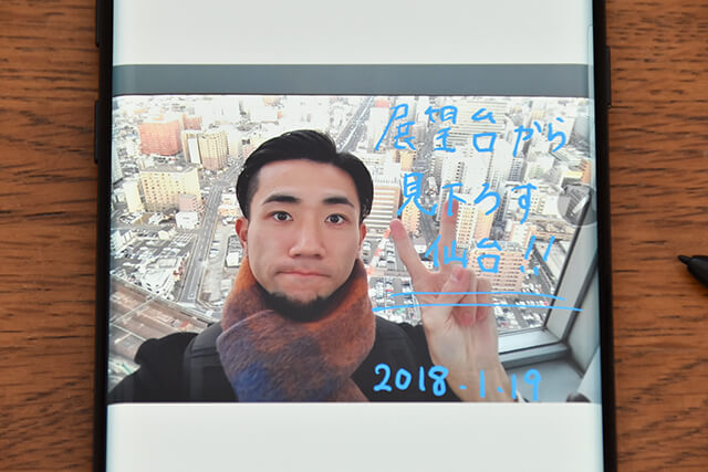 爪を伸ばしていても、手袋をつけていても、Sペンなら問題なし
