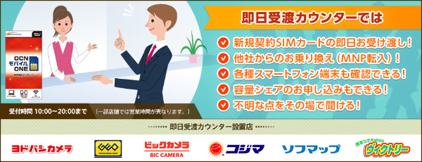 大手家電量販店に即日受取カウンターを設置している