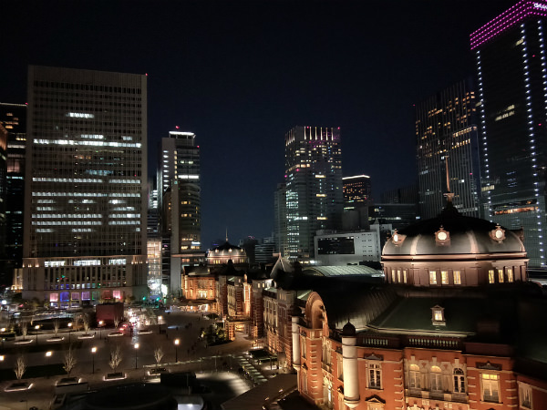 カメラ比較:OPPO R11sにて撮影 夜の東京駅