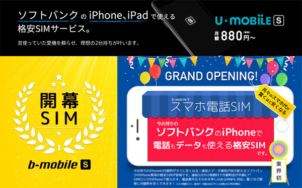 ソフトバンク回線は少数派だがメリットも多い