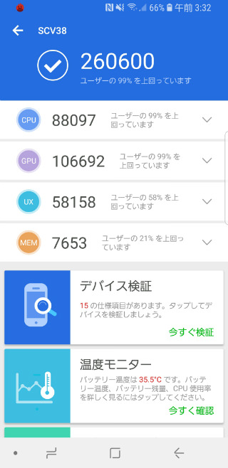 AnTuTuベンチマークスコア