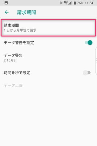 リセット日=集計期間の初日です