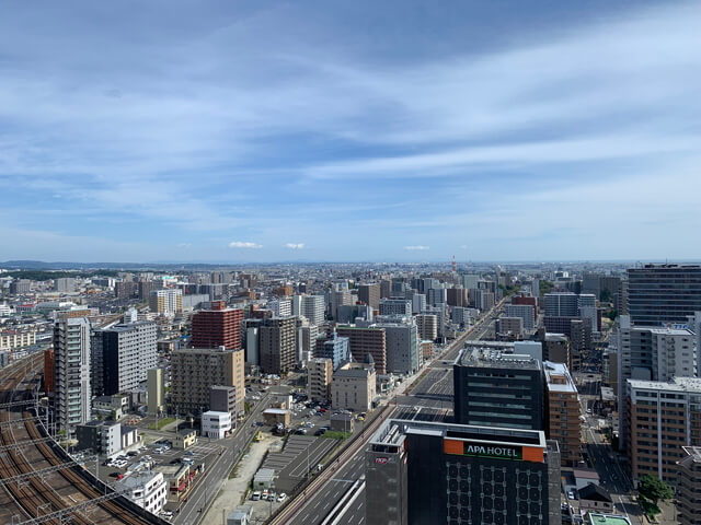 広角カメラで撮影。遠くに見える建物や窓の細部までしっかり記録できている