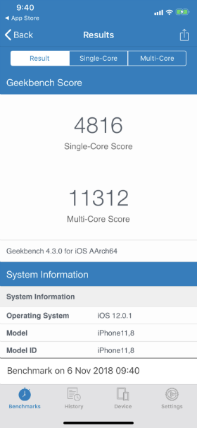 優秀なスコアを叩き出した「A12 Bionic」チップ