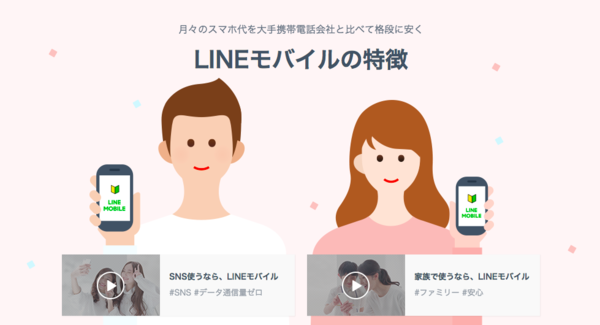 まずは、LINEモバイルの特徴をおさらいしましょう