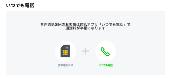 いつでも電話アプリから発信するだけで通話料が半額に