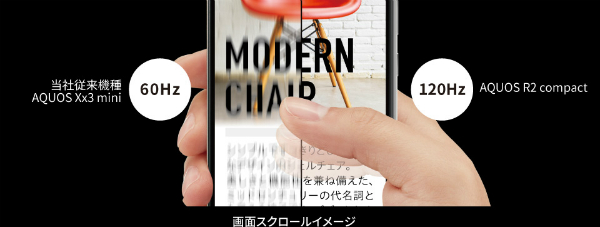 なめらかなスクロールを実現してくれるハイスピードIGZO