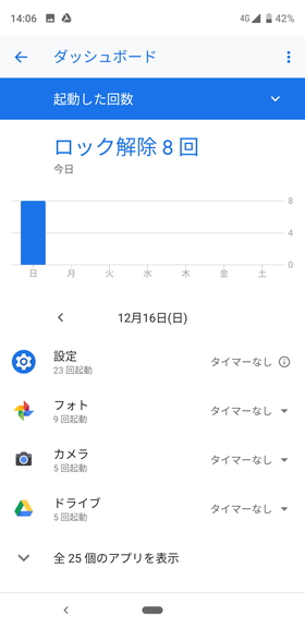 メイン画面にはおもに3つの情報が並ぶ