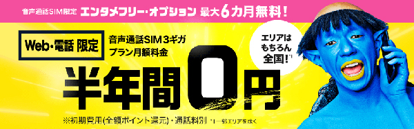 音声通話SIM特典