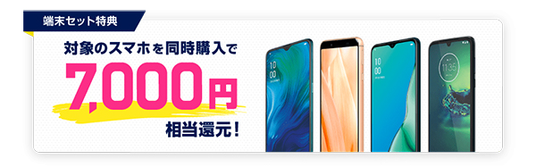 端末セット特典