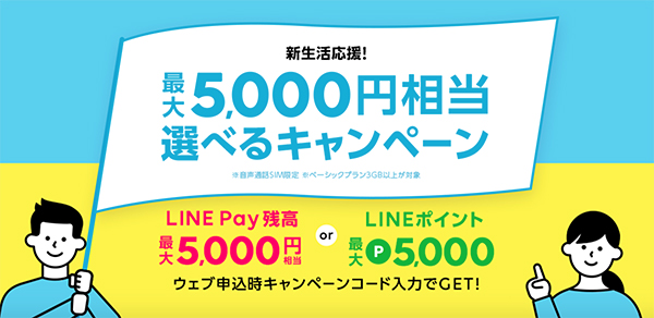 新生活応援!最大5,000円相当選べるキャンペーン